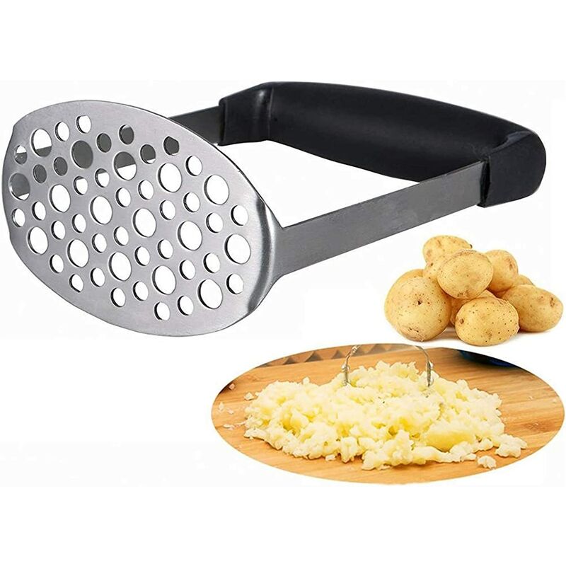 Triturador de patatas de acero inoxidable, triturador de patatas manual Triturador de patatas Glatter Triturador de patatas de acero inoxidable