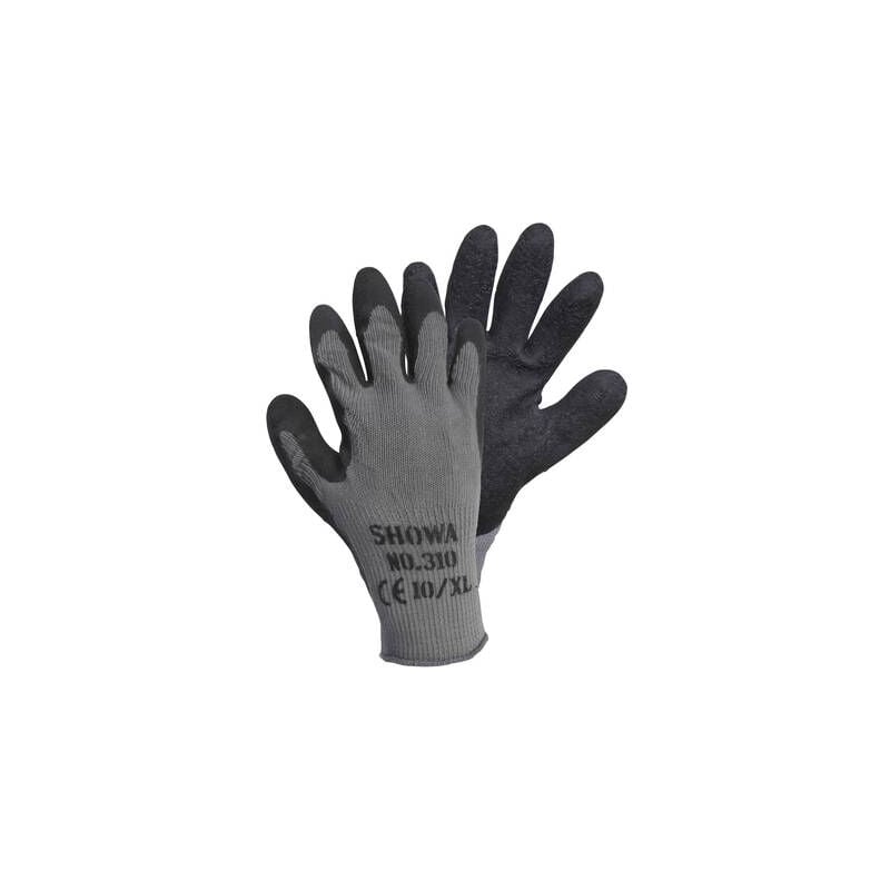Gants de protection Showa 14905-9 coton/polyester avec revêtement latex en 388 taille 9 (l)