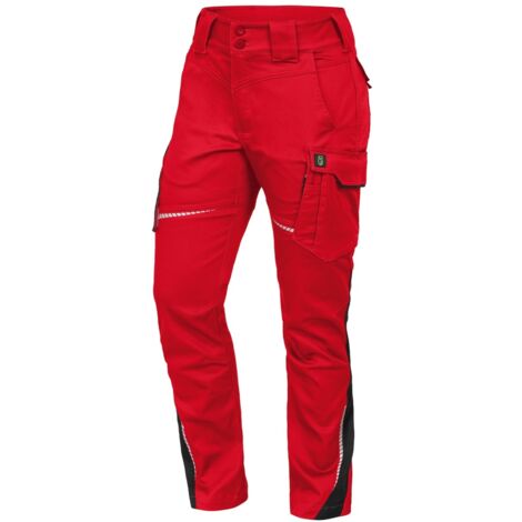 Triuso Leibwächter Damen Bundhose ohne Knietaschen Flex-Line FLXDHO22 Gr. 46 rot/schwarz