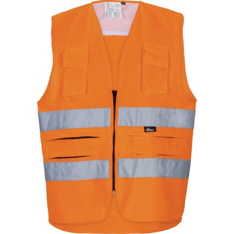 Triuso Vizwell Multifunktions-Warnschutzweste VWE01SO Gr. XL leuchtorange