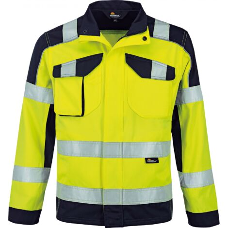 Triuso Vizwell Warnschutz-Kontrast-Jacke VWT112 3XL leuchtgelb / marine