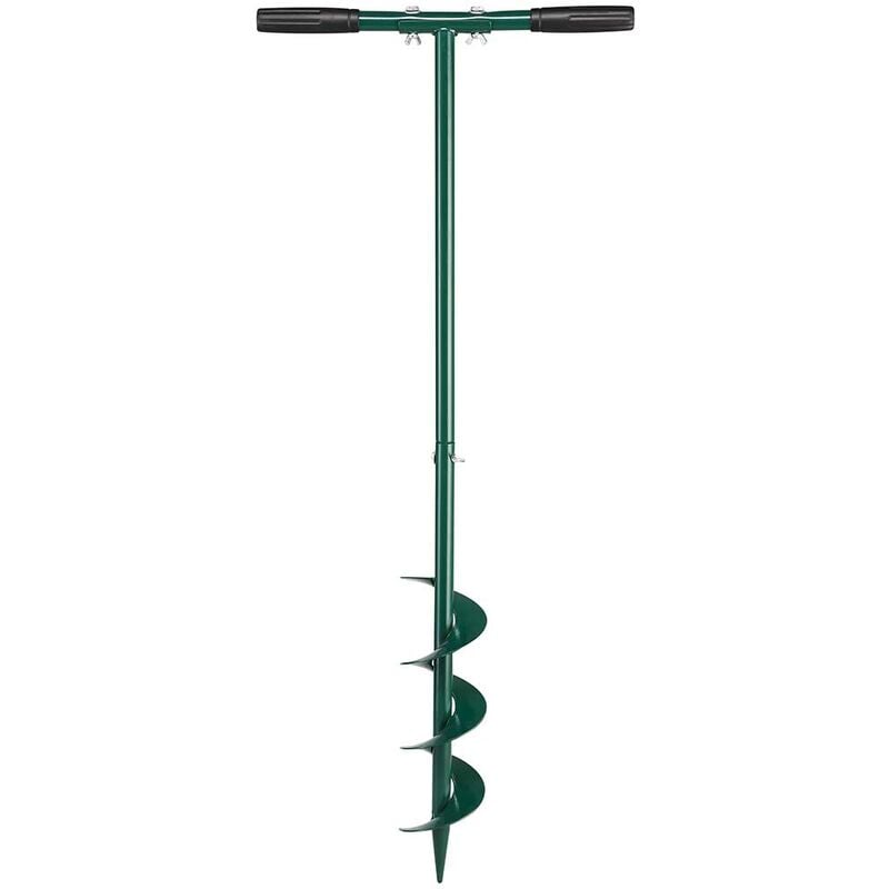 Bakaji - Trivella a Mano Manuale Altezza 100 cm Spirale 10 cm Impugnatura Morbida Verde