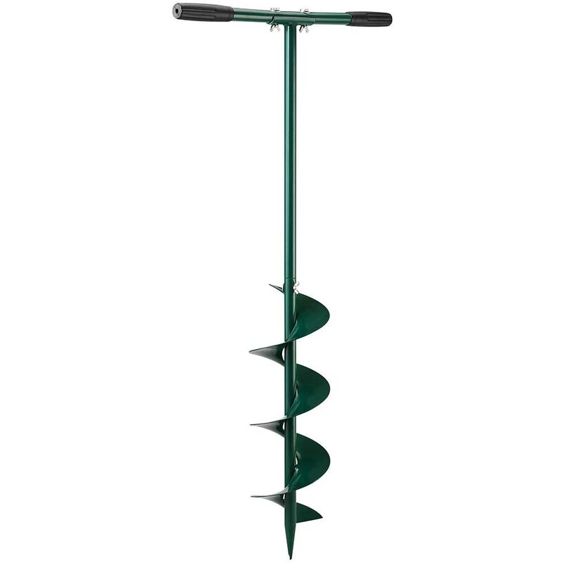 Trivella a Mano Manuale Altezza 100 cm Spirale 15 cm Impugnatura Morbida Verde