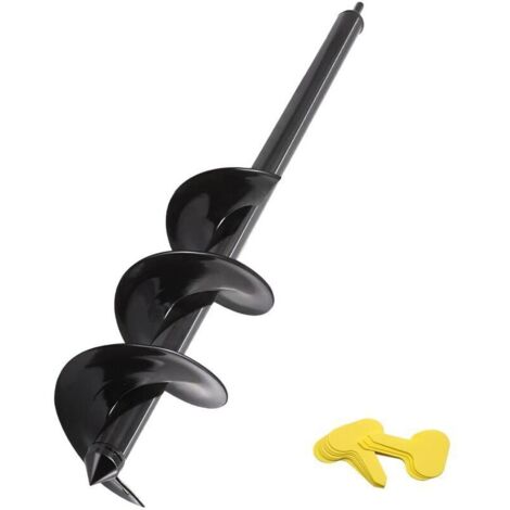 Trivella da giardino 8x60cm, trapano a spirale per giardino, bulbo da fiore, trapano a ombrello da giardiniere, pala, trapano esagonale, trapano a trivella