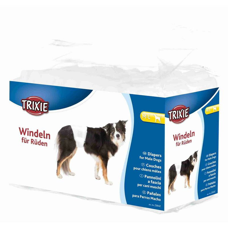 

12 Pañales para Perro Macho, M-L, 46-60 cm - Trixie