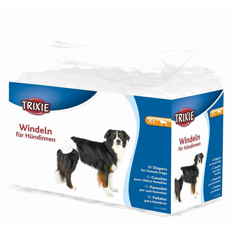 

Trixie - 12 Pañales Perros ultra absorbentes, XL