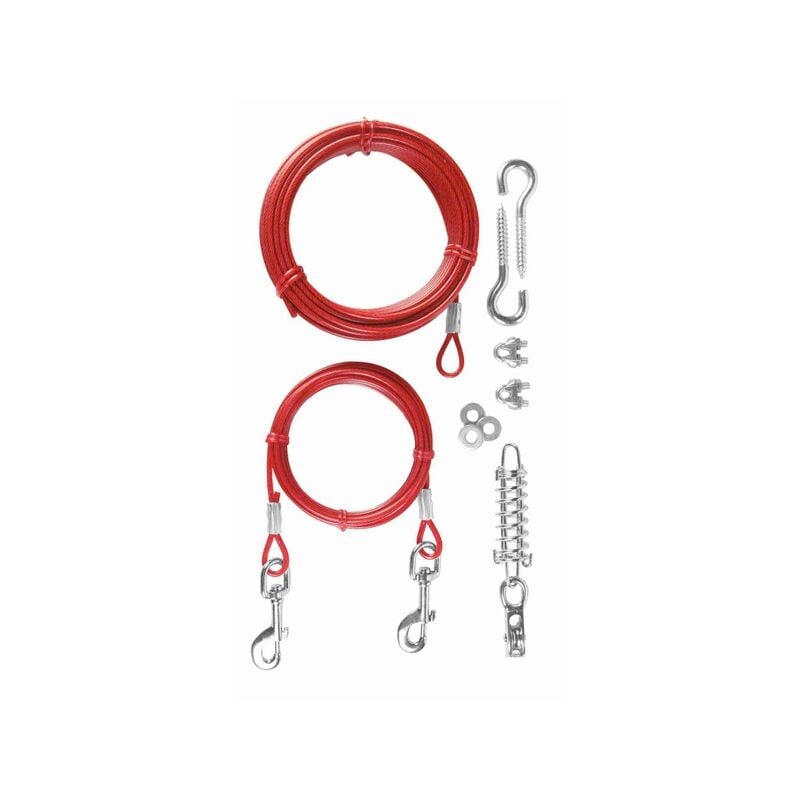

Trixie 2 Cables plastificados, muelle, Extra, 15 m, Rojo