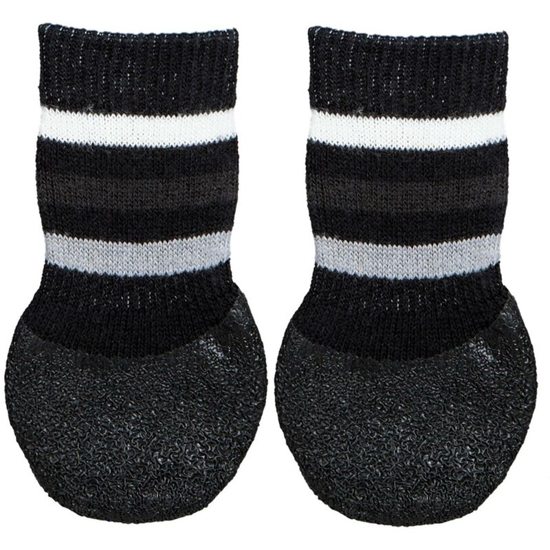 

Trixie 2 Calcetines Perro, Antideslizante, L-XL, Negro