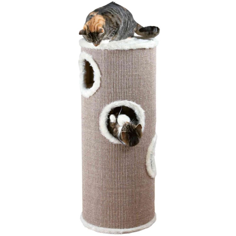 Trixie - arbre à chat tour Edoardo ø 40 cm x hauteur 100 cm couleur taupe.