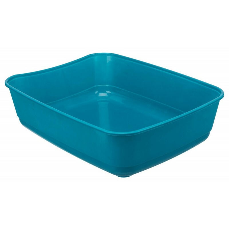 Bac à litière Classic, couleur bleu pétrole, taille 36 par 46 et 12 cm H pour chat