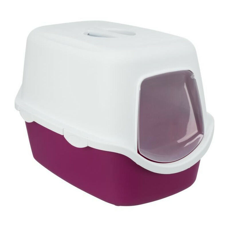 Bac a litiere Trixie Vico - Couvercle - 40 × 40 × 56 cm - Baie et blanc