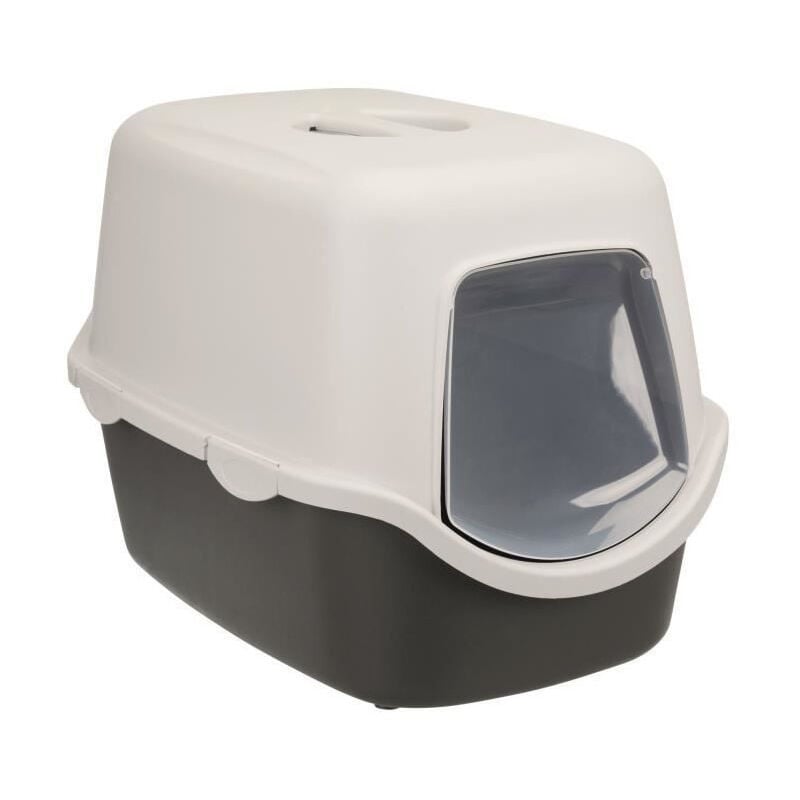 Bac a litiere Vico - 40 x 40 x 56 cm - Gris fonce et gris clair - Pour chat - Trixie