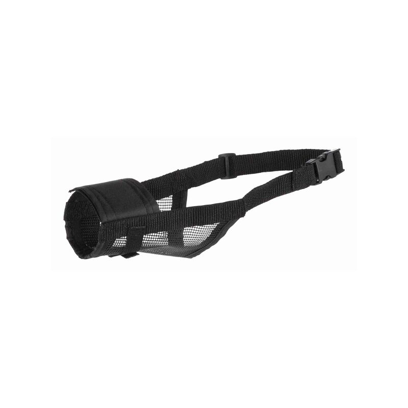 

Bozal Nylon con malla cosida, L, Negro - Trixie