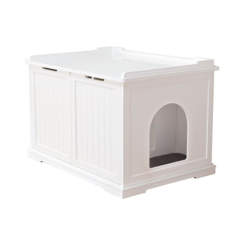 Trixie - Cabine de toilette - 75 x 51 x 53 cm - Blanc - Pour chat