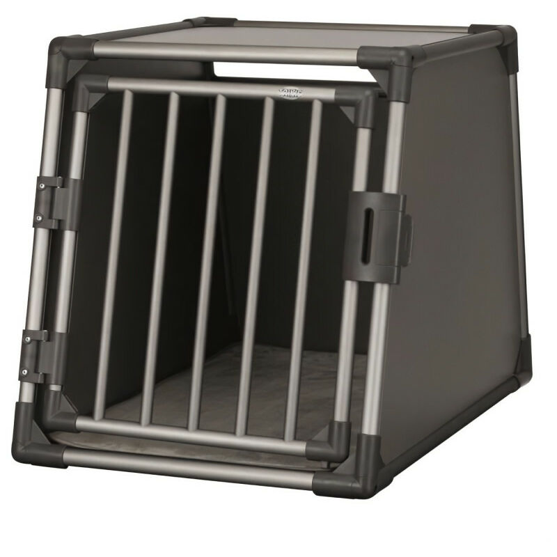 Box de transport - Aluminium - M et L : 61 x 65 x 86 cm - Gris graphite - Pour chien - Trixie