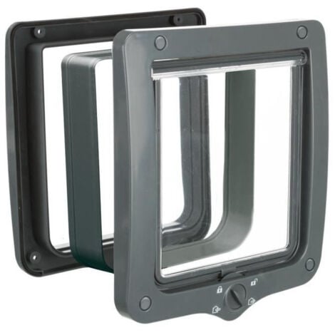 TRIXIE Chatiere a 4 modes XXL avec tunnel Gris