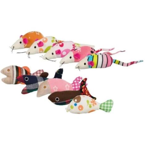 Trixie Collection de Jouets en Peluche pour Chat vives