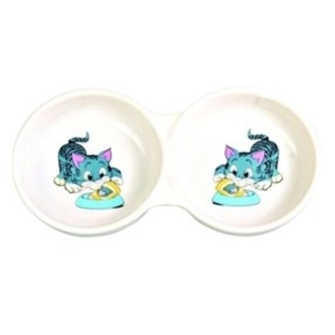TRIXIE ECUELLE CÉRAMIQUE, DOUBLE POUR CHAT 4014