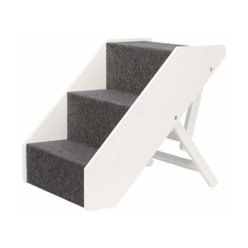 Trixie - Escalier - 40 x 67 cm - Réglable en hauteur - Blanc - Pour chien