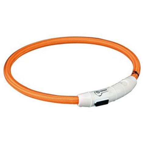 Trixie Flash Leuchtring USB Orange M-L