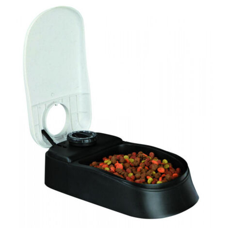 Trixie Futterautomat TX1, 300 ml/15 × 7 × 24 cm, granit / schwarz