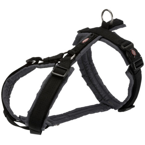 Trixie Hunde Premium Trekking Geschirr schwarz/graphit M