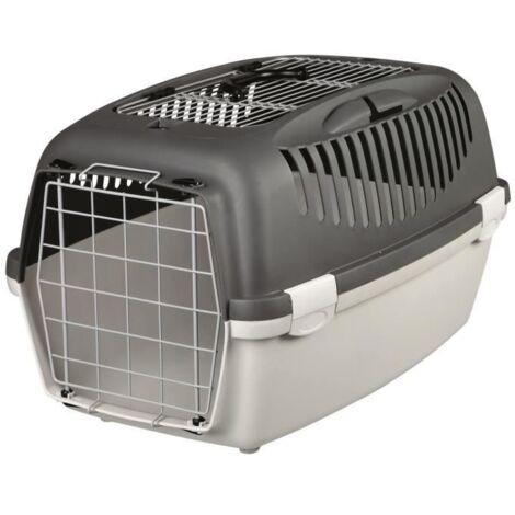 Trixie Hundetransportbox Capri 3 Open Top hellgrau/dunkelgrau S 40 × 38 × 61 cm