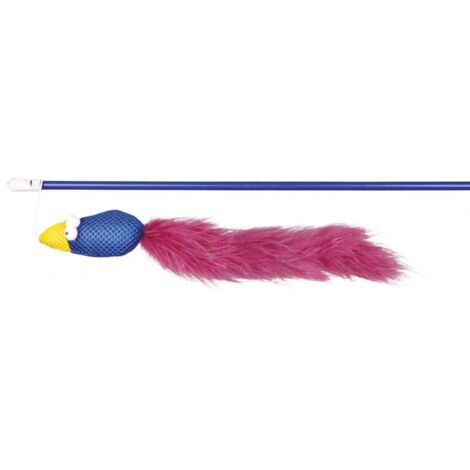 Trixie  Katzenangelrute mit Vogel- und Federmotiv - 50 cm Angelrute