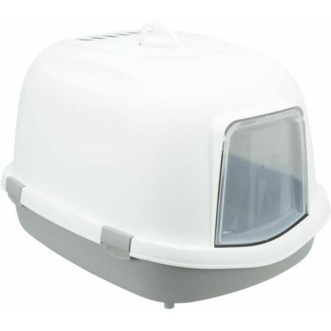 Trixie Katzentoilette Primo XXL Top mit Haube 56 × 47 × 71 cm grau/weiß