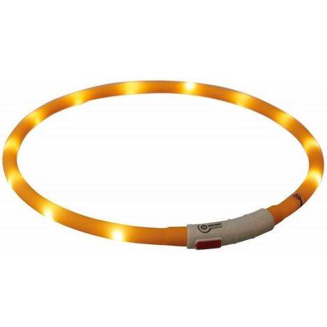 Trixie  LED-Hundehalsband – orange, Größen XS–XL