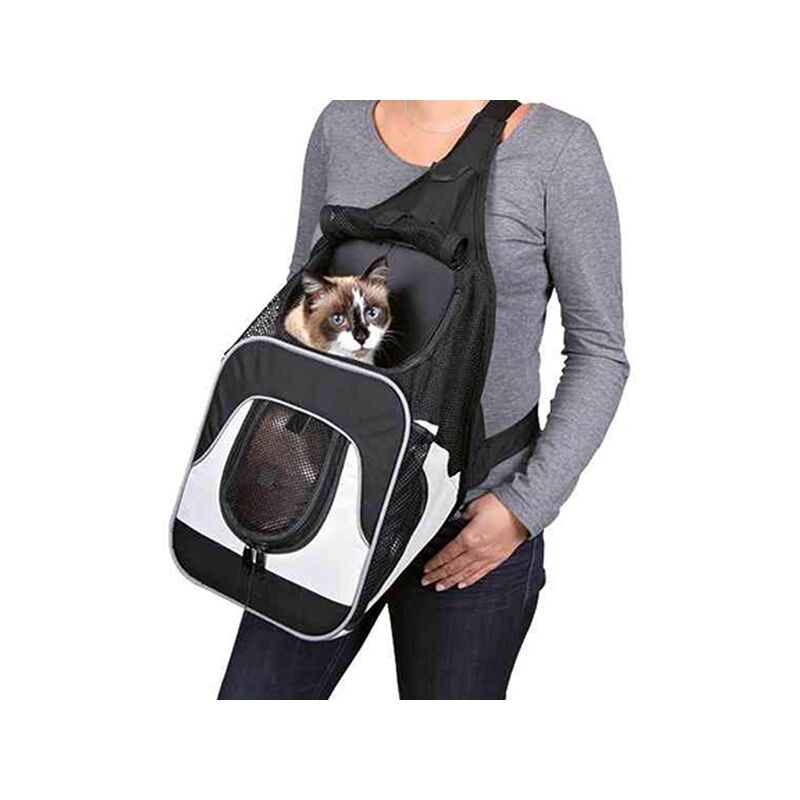 

Trixie Mochila frontal Savina, Nylon, 30x33x26cm, Ng/Gris