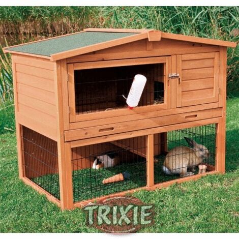 Trixie Natura Conejera para pequeños animales marrón 124x102x78 cm
