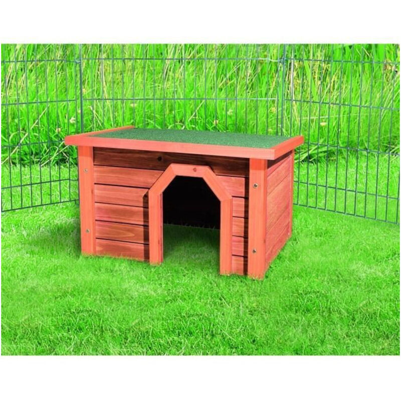 Habitat pour petits animaux Trixie Natura - Pin verni - Extérieur - Lapin - Adulte - Rongeur