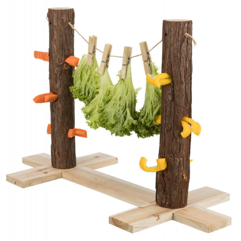 Trixie - Duo tronc d'arbre pour aliments 53 x 34 x 25 cm pour lapins