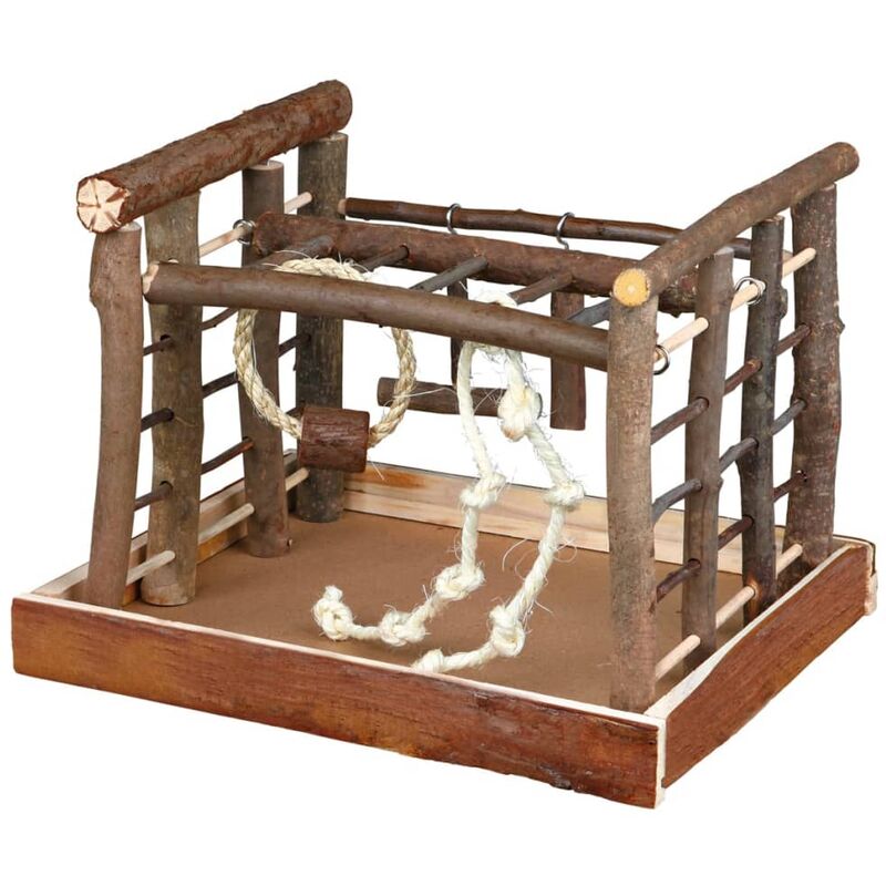 

TRIXIE Patio de juegos para pájaros Natural Living 35x29x25 cm madera - Marrón
