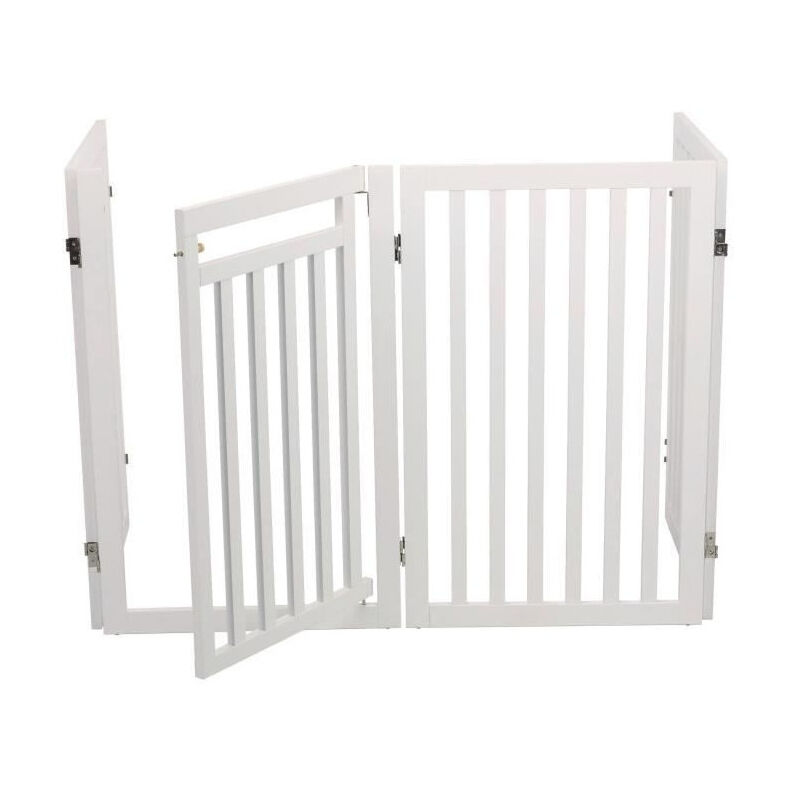 Barriere avec porte - 60 / 160 x 81 cm - Blanc - Pour chien - Trixie