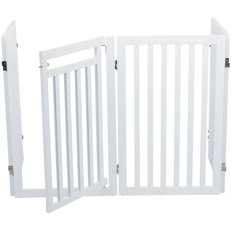 Barriere avec porte - 60 / 160 x 81 cm - Blanc - Pour chien - Trixie