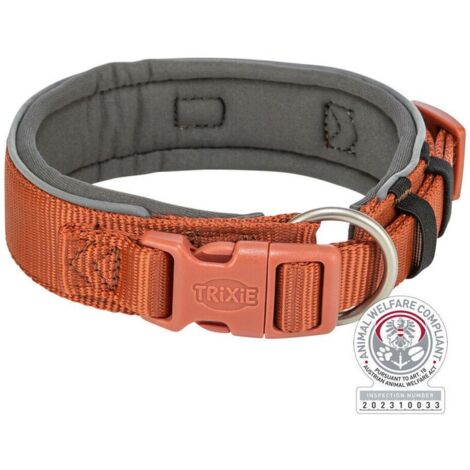 Trixie Premium Collier pour Chien XS/S Orange Rembourré