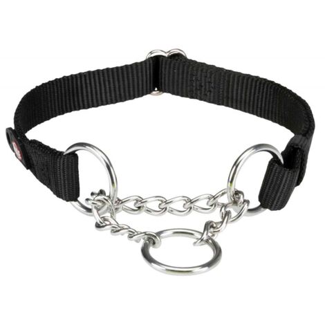 TRIXIE PREMIUM COLLIER SEMI ETRANGLEUR POUR CHIENS NOIR ZOO 4011905202815