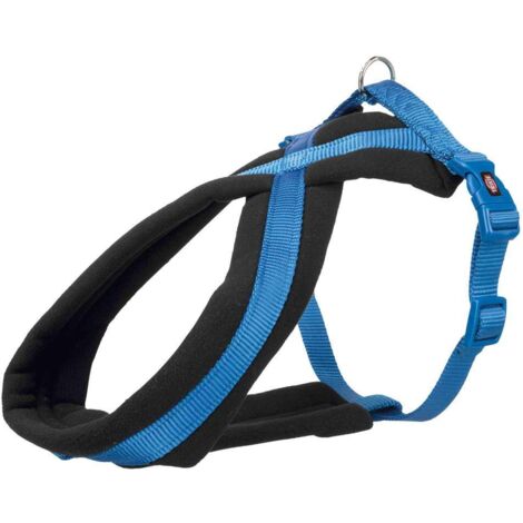 TRIXIE PREMIUM HARNESS WITH FLEECE PADDING, S TO M, 40-60 CM X 25 MM, BLUE