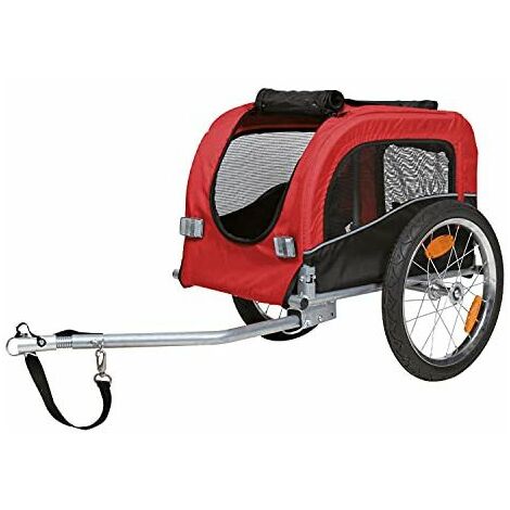 Roulotte de vélo - S: 53 × 60 × 60/117 cm, noir/rouge