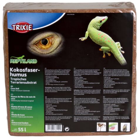 TRIXIE Reptiles Sustrato de Coco para Terrarios Tropicales