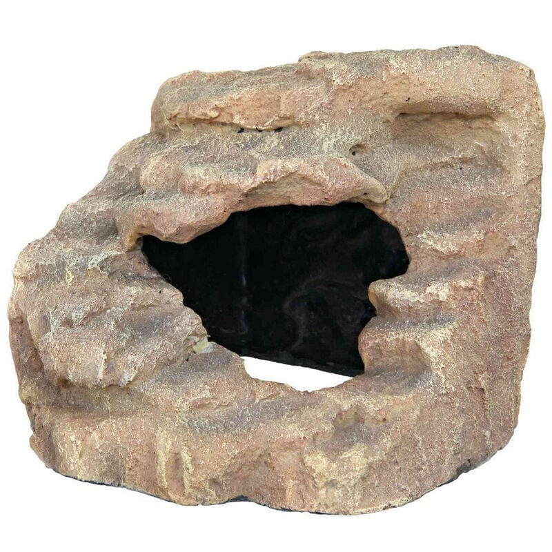 Trixie - Rocher d'angle avec grotte et plateforme 21 x 20 x 18 cm pour reptiles