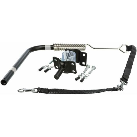 TRIXIE Set de correas de perro para bicicleta plata y negro 1287