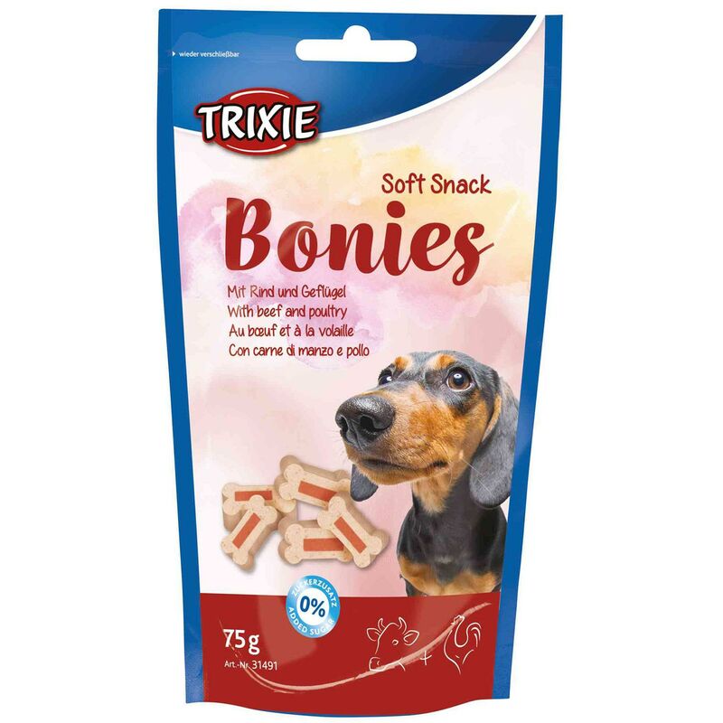 

Snack Soft Snack Bonies, 75 g, Ternera y Ave - Trixie