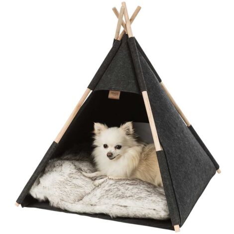 Trixie Tipi Hundehütte Anthrazit Komfortabel
