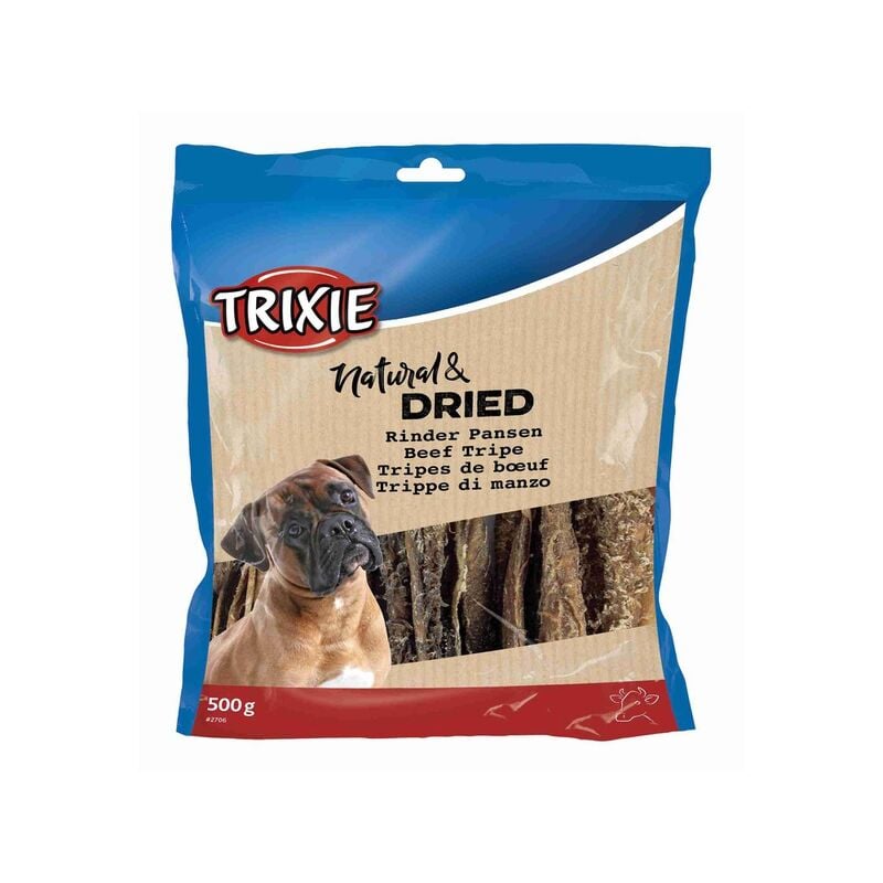 

Tripa de Ternera, bolsa Zip, Natural, 500 g - Trixie