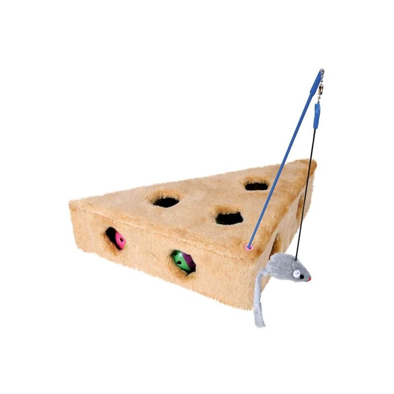 

Trixie Trozo queso c/agujeros y 3 juguetes, 36x8x26/26 cm
