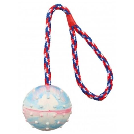 TRIXIE TX-3454 LOT DE 24 BALLES SUR CORDE EN CAOUTCHOUC NATUREL 4047974345412
