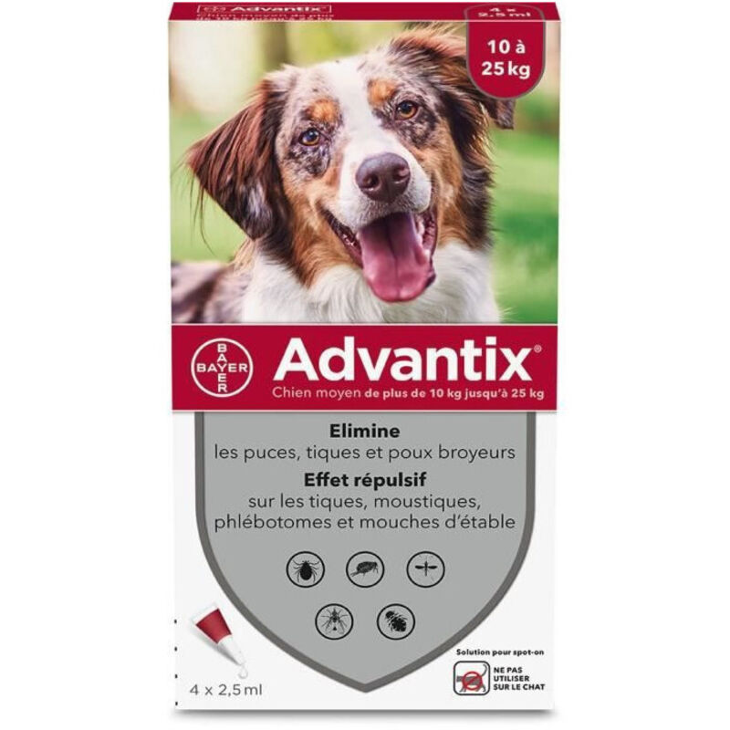 Advantix Cane Medio Antipulci E Antitici 10 25kg 4 Pipette